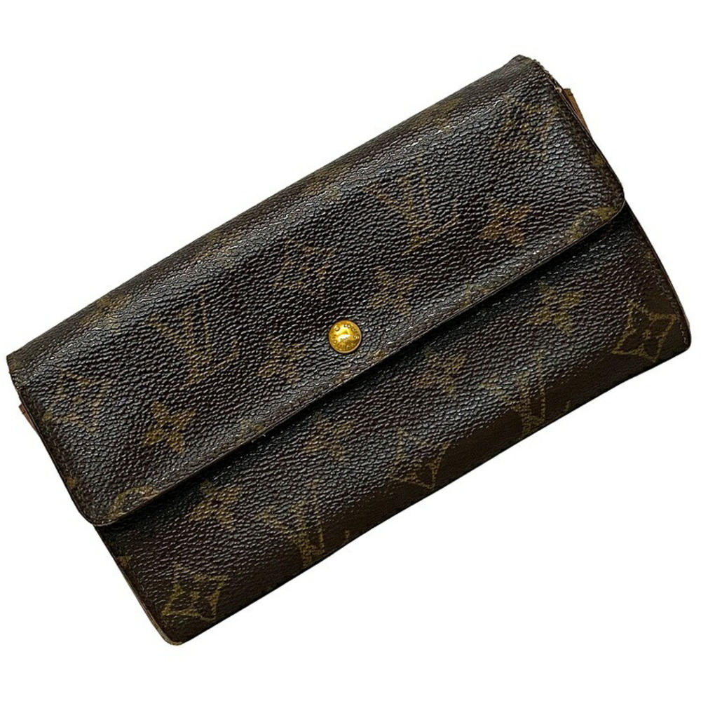 LOUIS VUITTON Long Wallet Portofeuil Sarah Brown Monogram M61734 MI1903 Bi-Fold - Picture 1 of 10